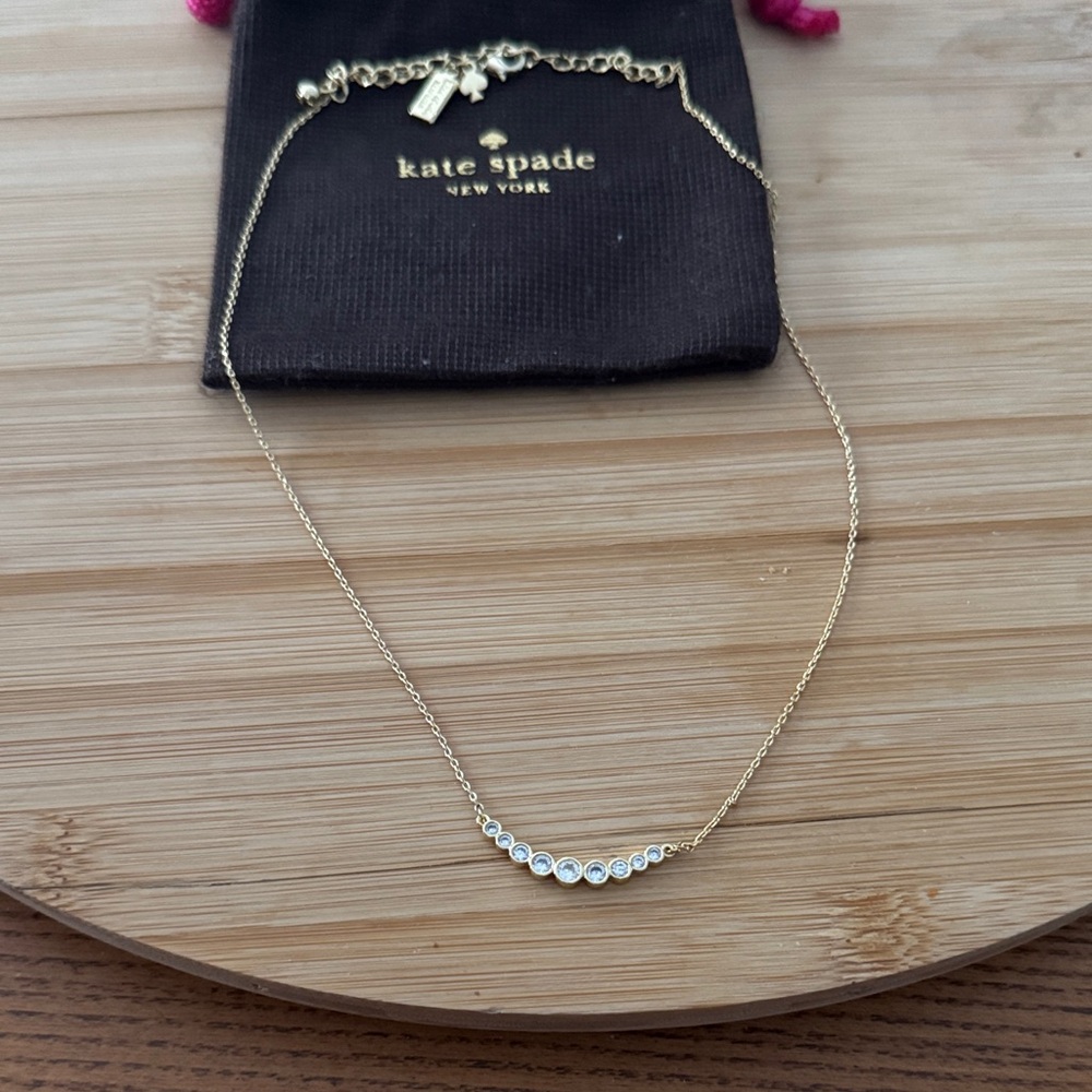 Kate Spade Gold Necklace with Crystal Accents
